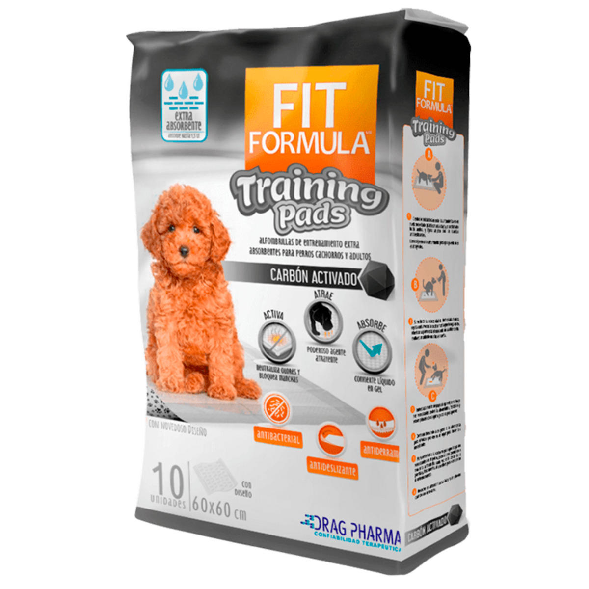 FIT TRAINING PADS CARBON 10 UNIDADES 60*60