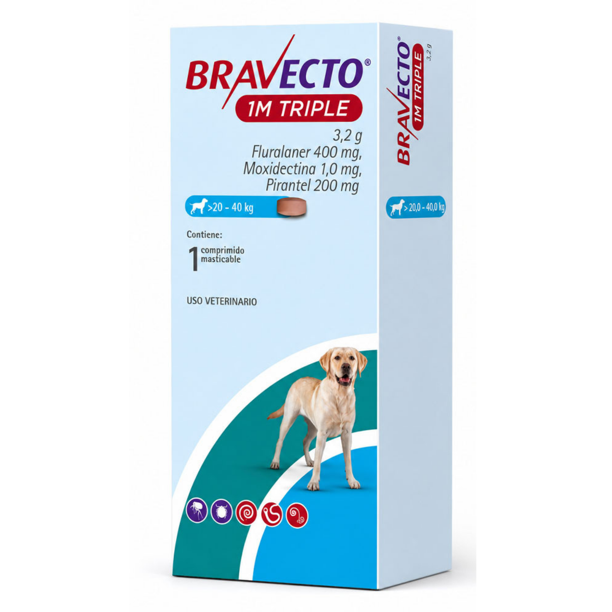 BRAVECTO 1M TRIPLE 20-40KG