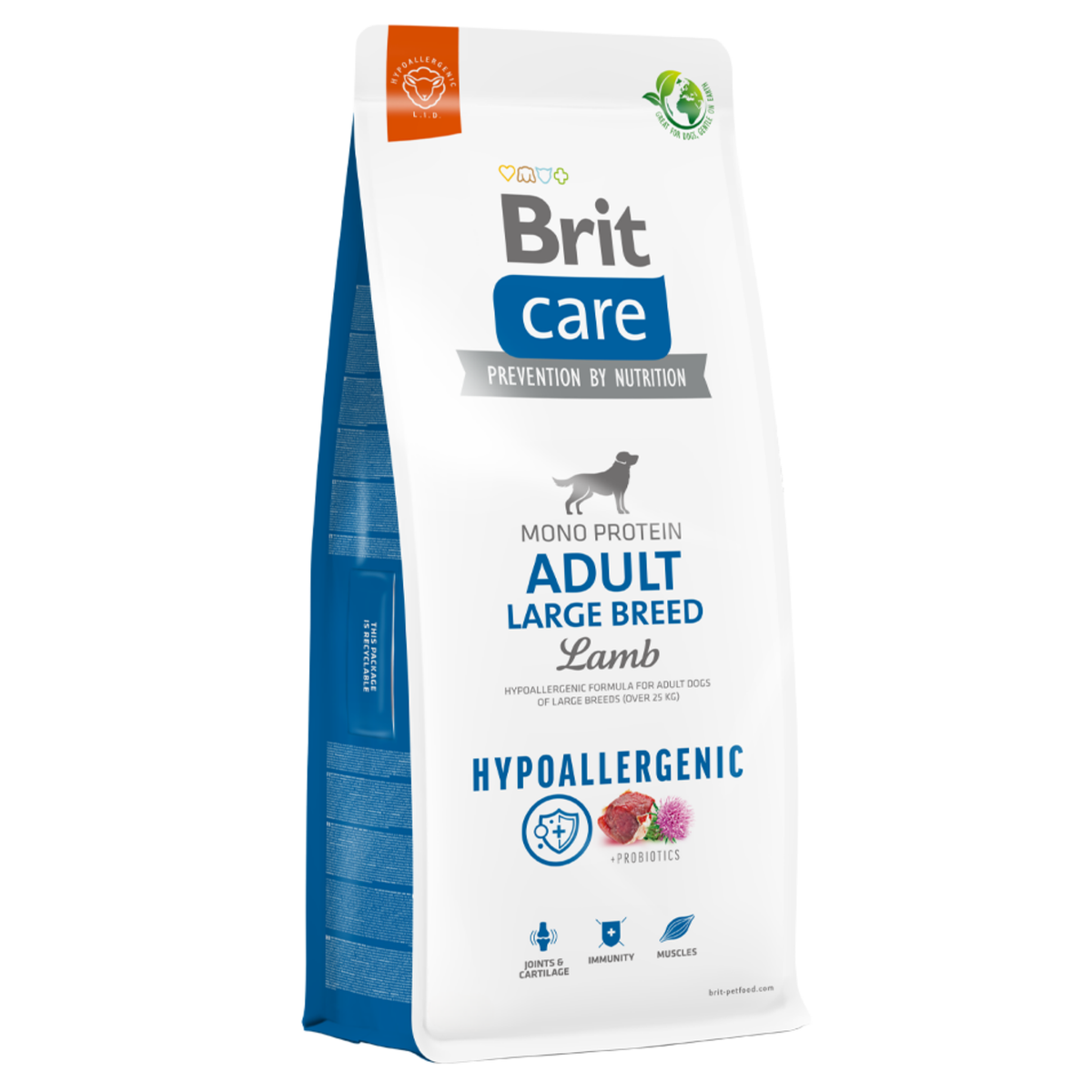 BRIT CARE DOG HYPOALLERGENIC ADULTO LARGE BREED LAMB 3 KG y 12 KG