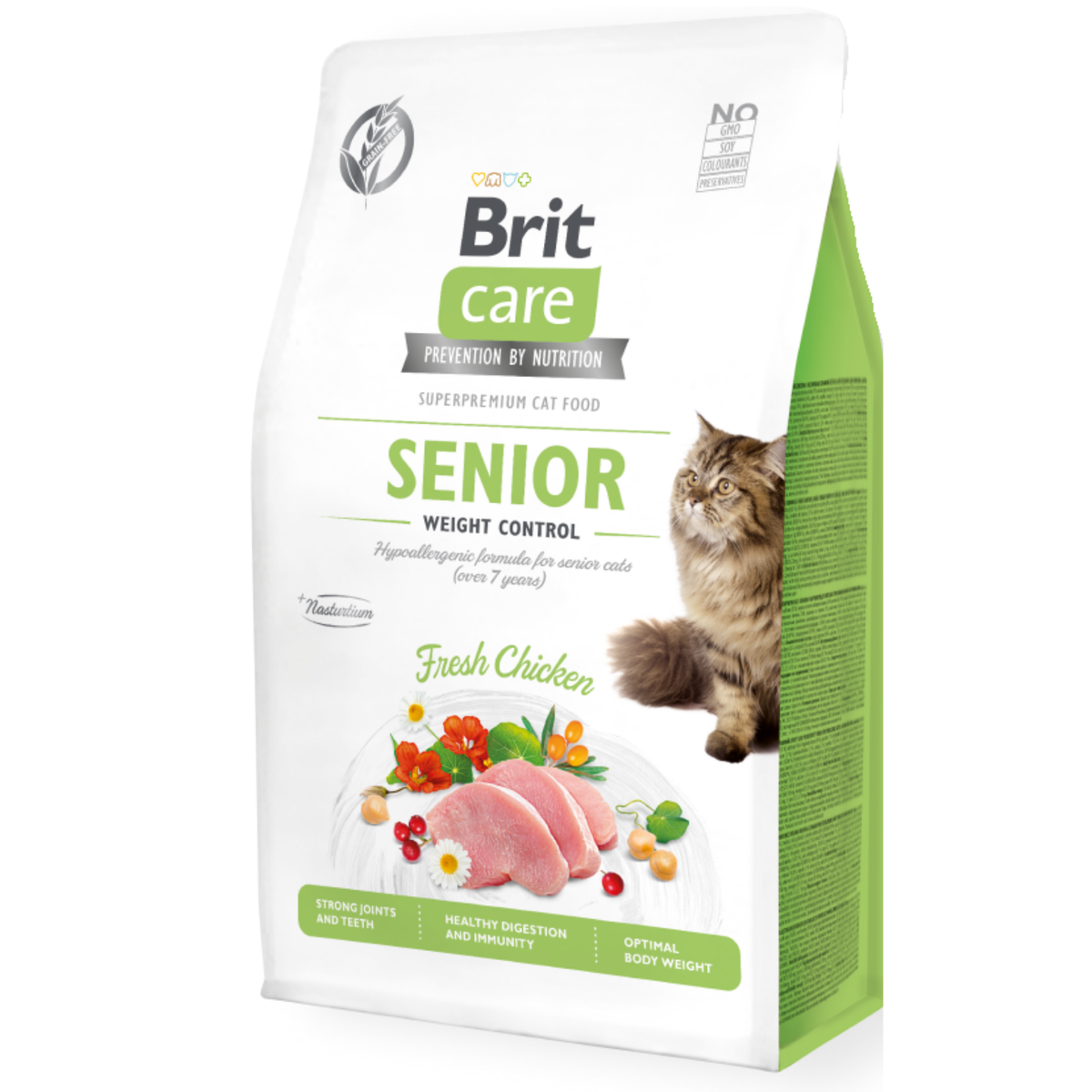 BRIT CARE CAT GRAIN-FREE SENIOR WEIGHT CONTROL 2KG Y 7KG