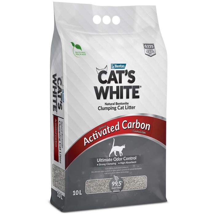 CAT´S WHITE GREY CARBÓN ACTIVO 10 LTS (8,5 KG)