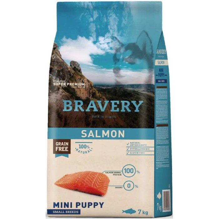 BRAVERY SALMON MINI PUPPY SMALL BREEDS 2 Y 7 KG