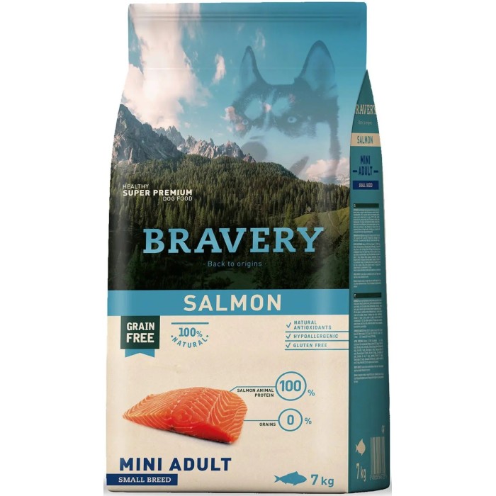 BRAVERY SALMON MINI ADULT SMALL BREEDS 2 Y 7 KG