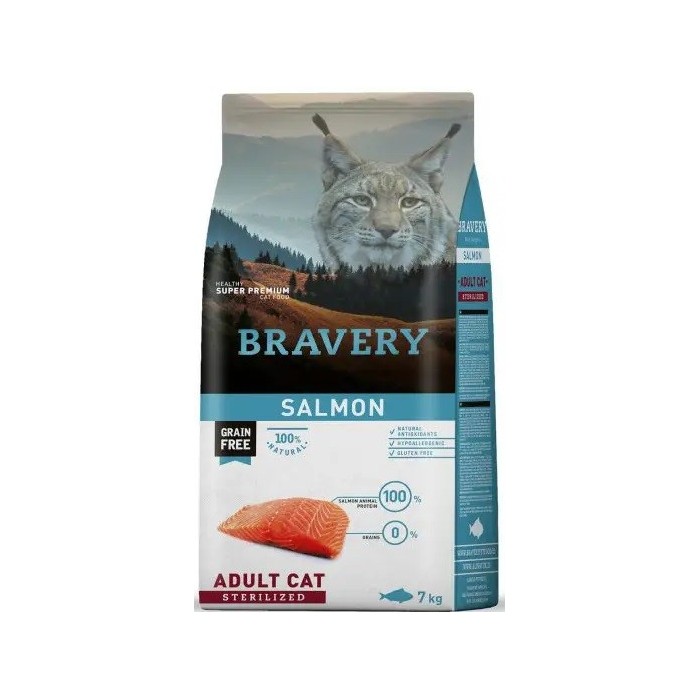 BRAVERY SALMON ADULT CAT STERILIZED 2 Y 7 KG