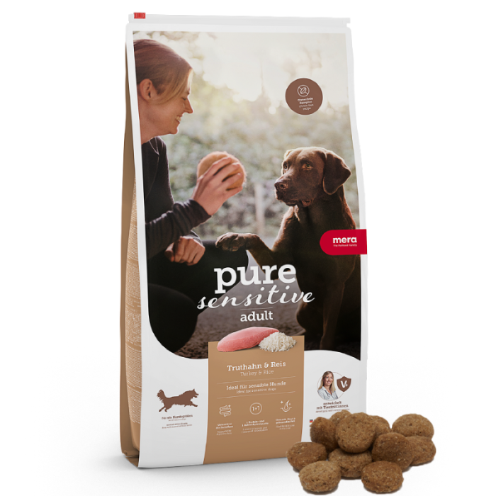 MERA PURE SENTITIVE ADULTO PAVO Y ARROZ 4 Y 12,5 KG