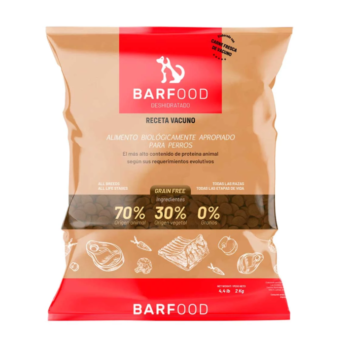 BARFOOD DESHIDRATADO DE VACUNO PERRO 2 KG