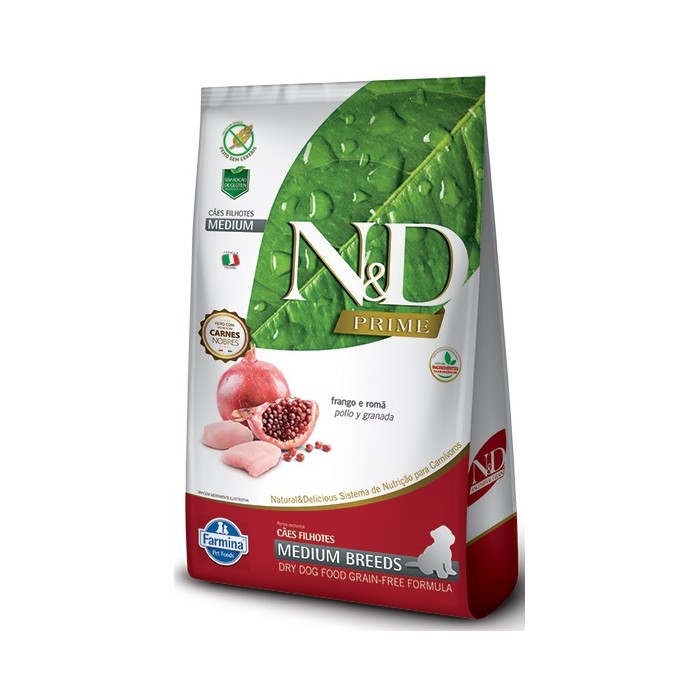 N& D POLLO Y GRANADA PUPPY MEDIUM 10KG