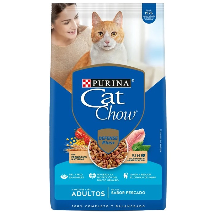 CAT CHOW ADULTOS SABOR PESCADO DEFENSE PLUS 8kg