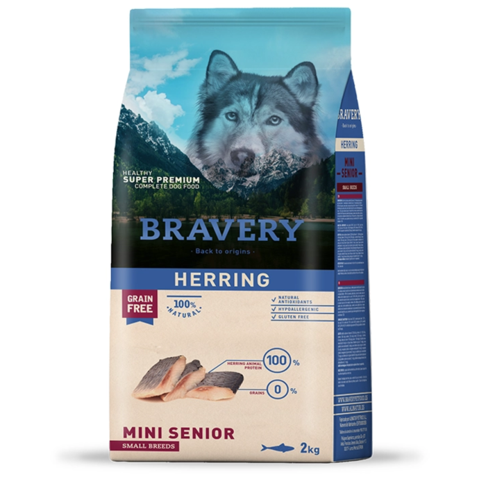 BRAVERY HERRING MINI SENIOR SMALL BREEDS 2 Y 7 KG