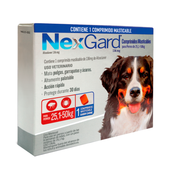 NEXGARD 25.1-50 KG 1 COMPRIMIDO