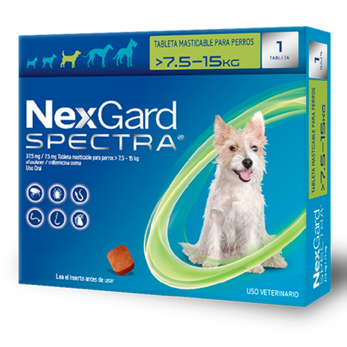 NEXGARD SPECTRA 7.5-15KG 1 COMPRIMIDO