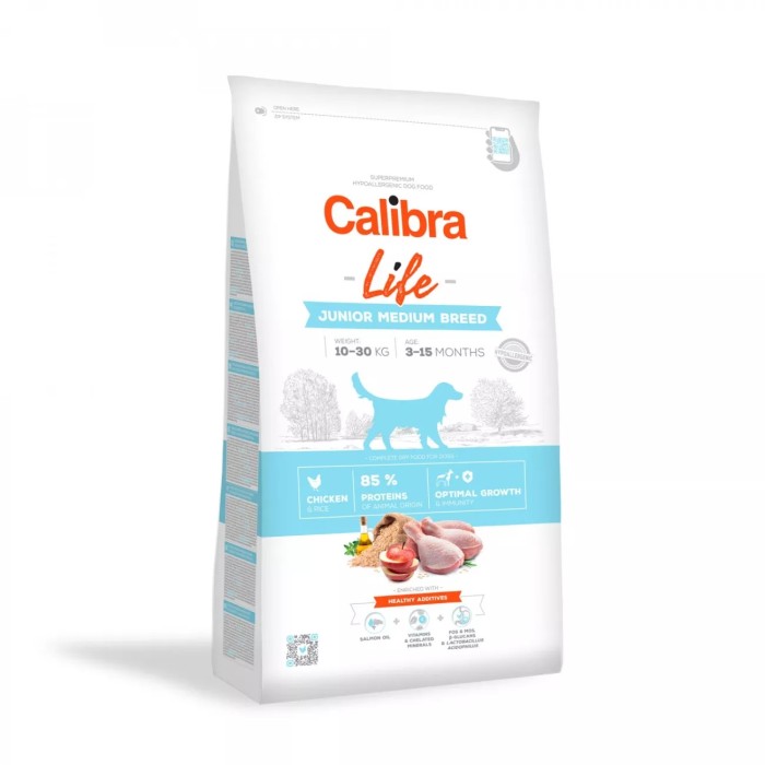 Calibra Dog Life Junior Medium Breed Chicken 12kg