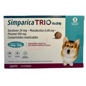 SIMPARICA TRIO 10 A 20 KG 3...
