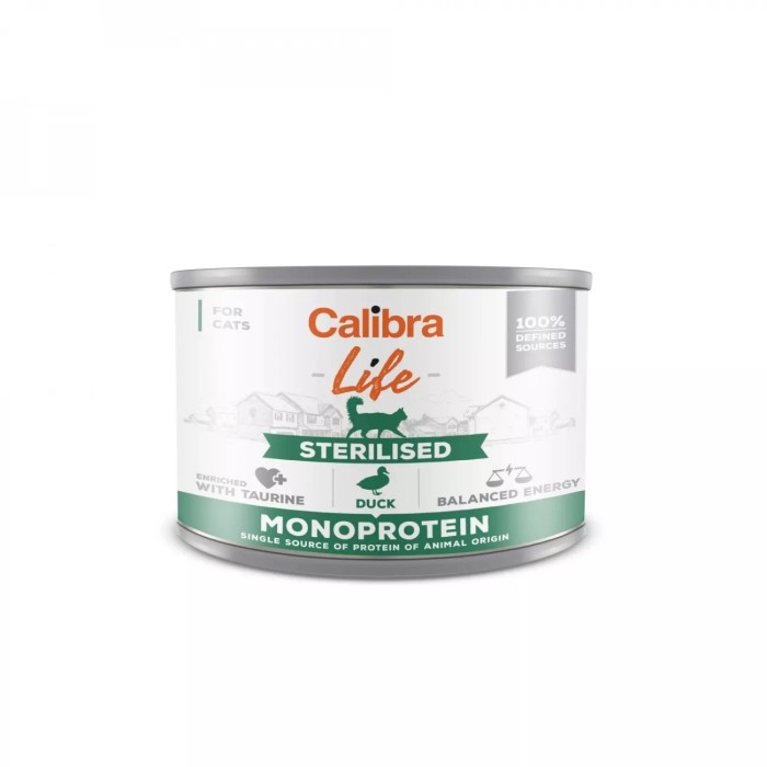 CALIBRA CAT LIFE STERILISED DUCK 200G