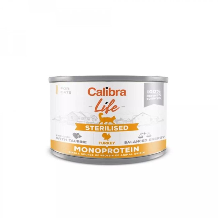 CALIBRA CAT LIFE STERILISED TURKEY 200G