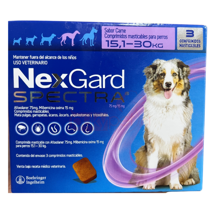 NEXGARD SPECTRA 15-30KG 3 COMPRIMIDO