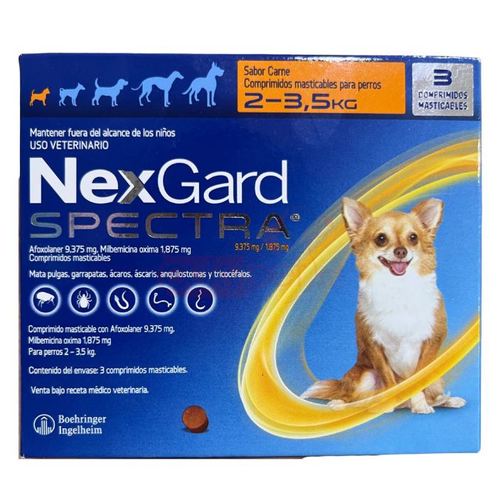 NEXGARD SPECTRA 2-3,5 3 COMPRIMIDOS