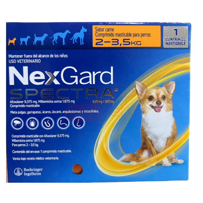 NEXGARD SPECTRA 2-3,5 1 COMPRIMIDO