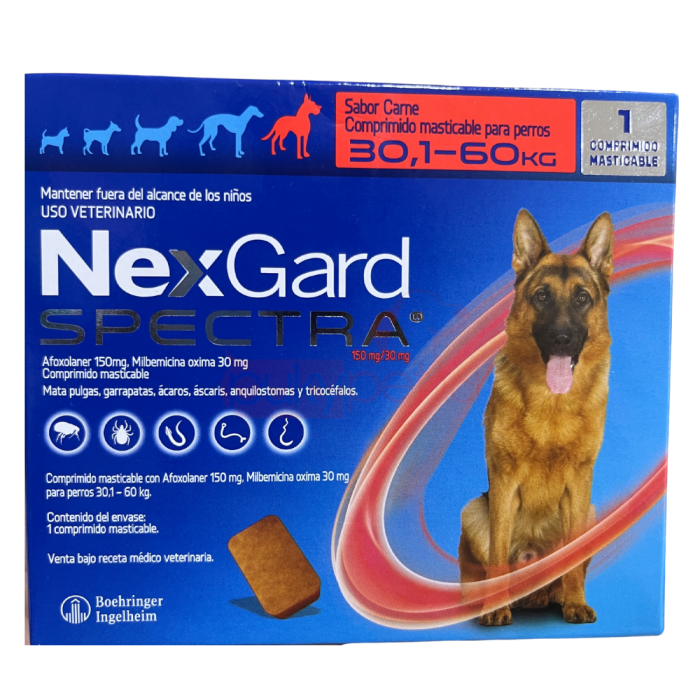 NEXGARD SPECTRA 30.1-60 KG 1 COMPRIMIDO