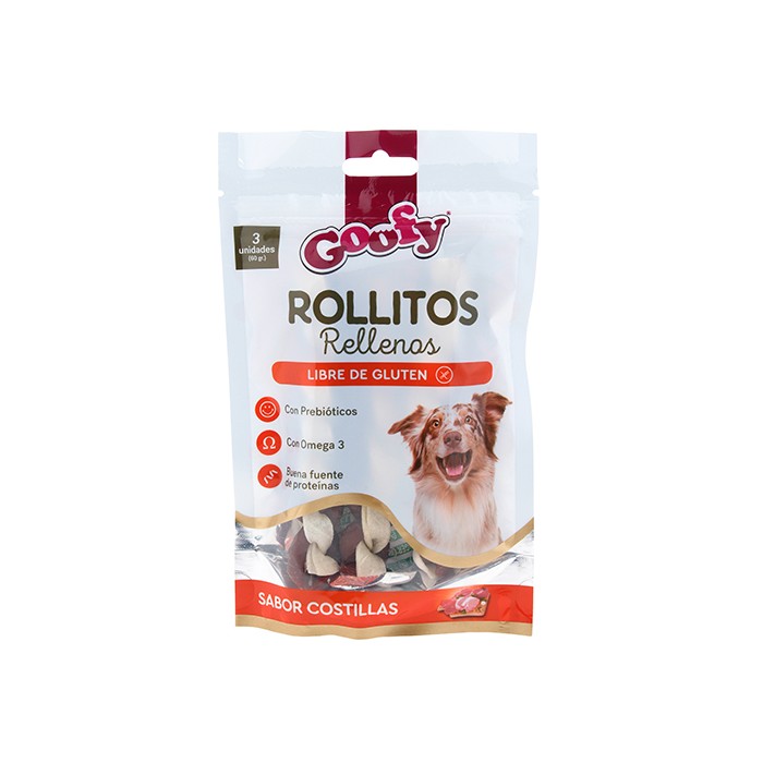 GOOFY ROLLITOS RELLENOS SABOR COSTILLAS PARA PERROS