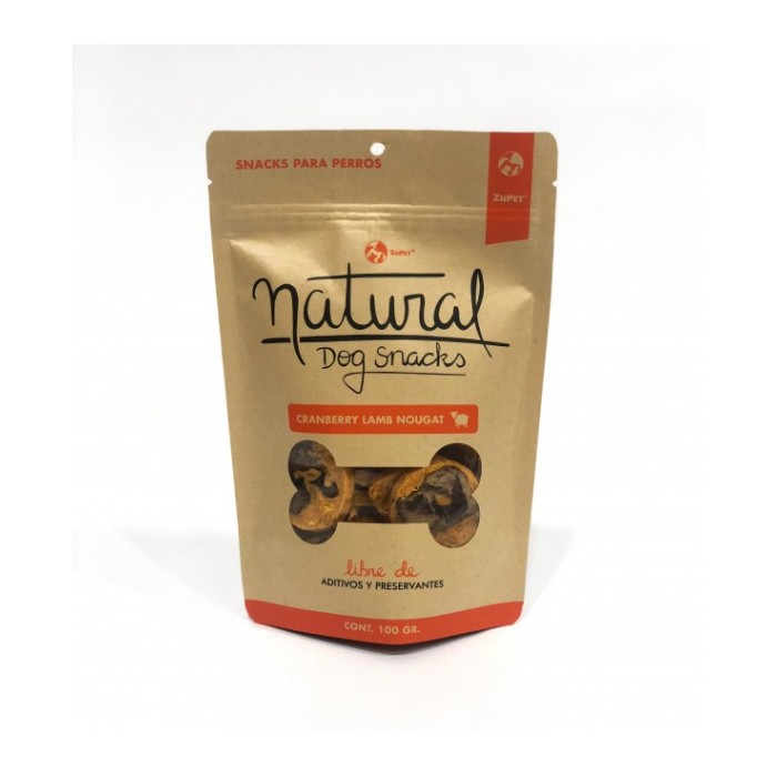 NATURAL DOG SNACKS CRANBERRY LAMB NOUGAT 100GRS