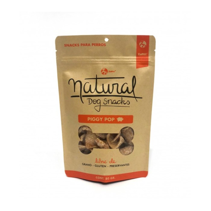 NATURAL SNACKS DOG PIGGY POP  80GRS