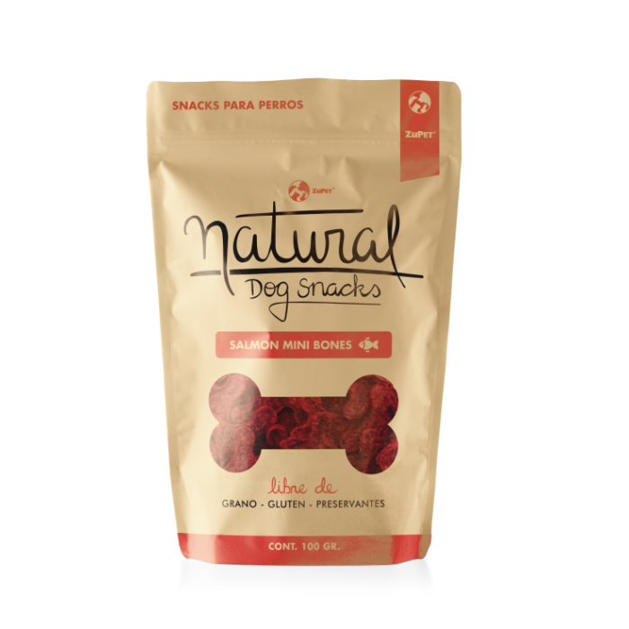 NATURAL SNACKS DOG SALMON MINI BONES 100GRS