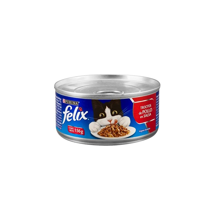 PURINA FELIX ALIMENTO HÚMEDO TROCITOS DE POLLO EN SALSA 156GRS