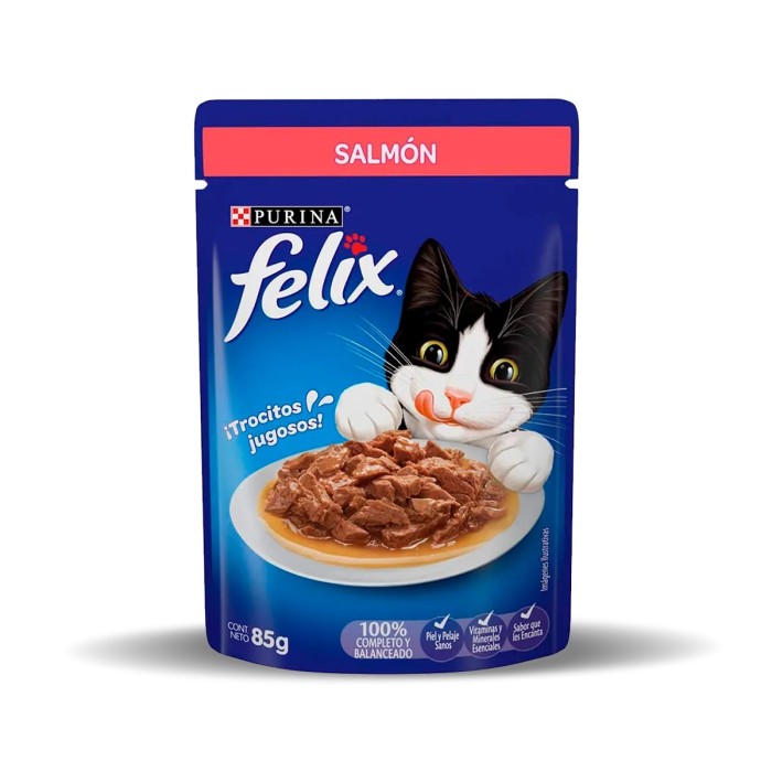 PURINA FELIX ALIMENTO HÚMEDO PARA GATOS CON SALMÓN 85GRS