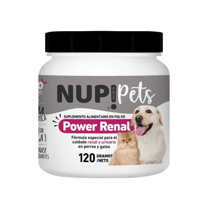 NUP!PETS POWER RENAL CUIDADO RENAL Y URINARIO PARA PERROS Y GATOS 120GRS