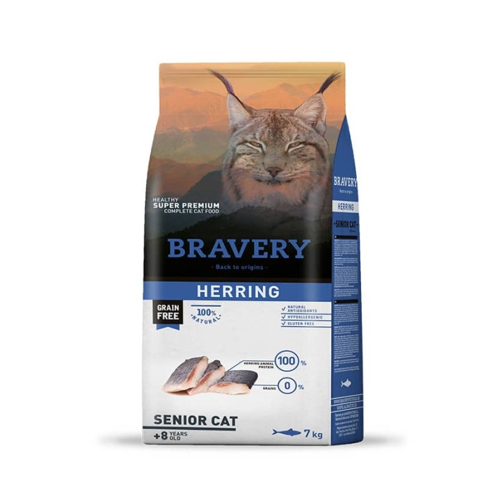 BRAVERY HERRING SENIOR CAT 2 KG Y 7 KG